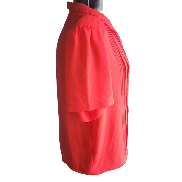 The Bay Vintage Red Short Sleeve Blouse Sz.16 - Picture 4 of 7